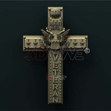 AMERICAN VETERAN CROSS 3D STL 3DWave